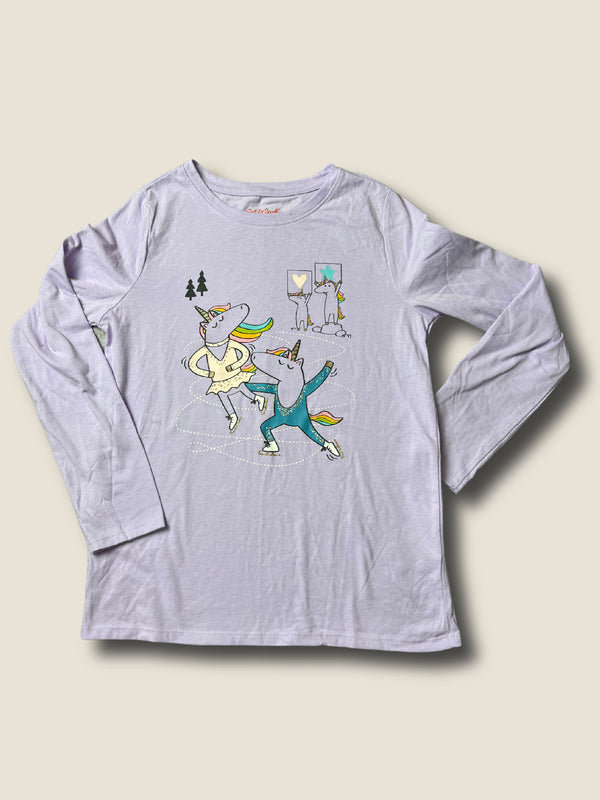 Girls' Cat & Jack Dancing Unicorns Long Sleeve Tee